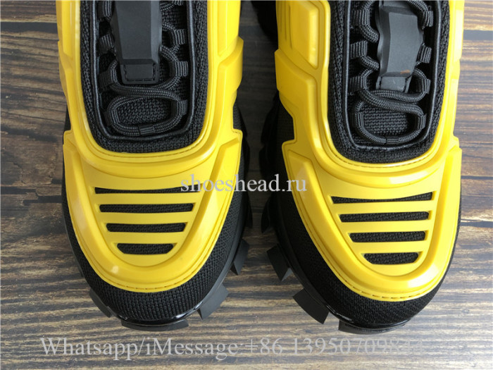 Prada Cloudbust Thunder Low Top Sneakers Black Yellow