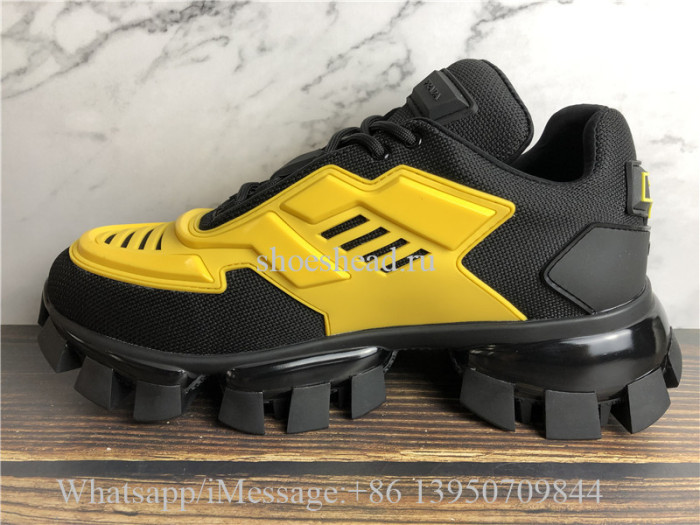 Prada Cloudbust Thunder Low Top Sneakers Black Yellow