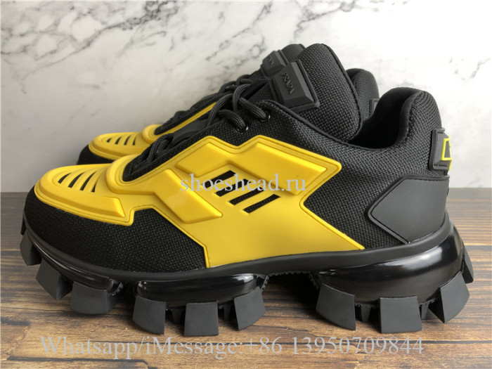 Prada Cloudbust Thunder Low Top Sneakers Black Yellow