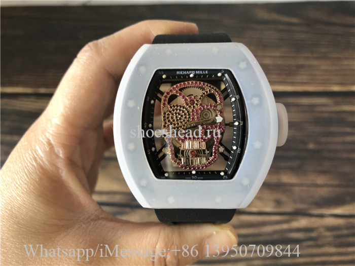 Richard Mille RM052-01 Skull Tourbillon Pink Rubies Watch