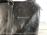 Louis Vuitton Monogram Keepall 45 Bandoulière Empreinte Line Duffle Bag