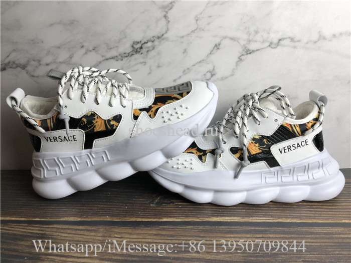 Versace Chain Reaction Baroque-print Sneakers