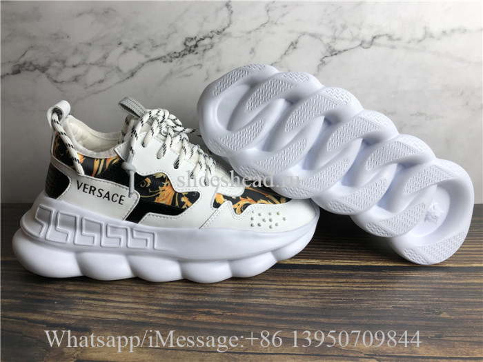 Versace Chain Reaction Baroque-print Sneakers