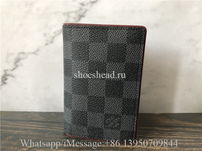 Original Louis Vuitton Pocket Organiser Damier Graphite Canvas Wallet N63257