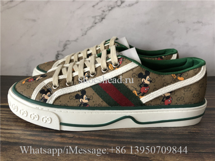 Super Quality Disney x Gucci Ace Embroidered Shoes Mickey Mouse
