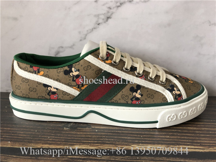 Super Quality Disney x Gucci Ace Embroidered Shoes Mickey Mouse