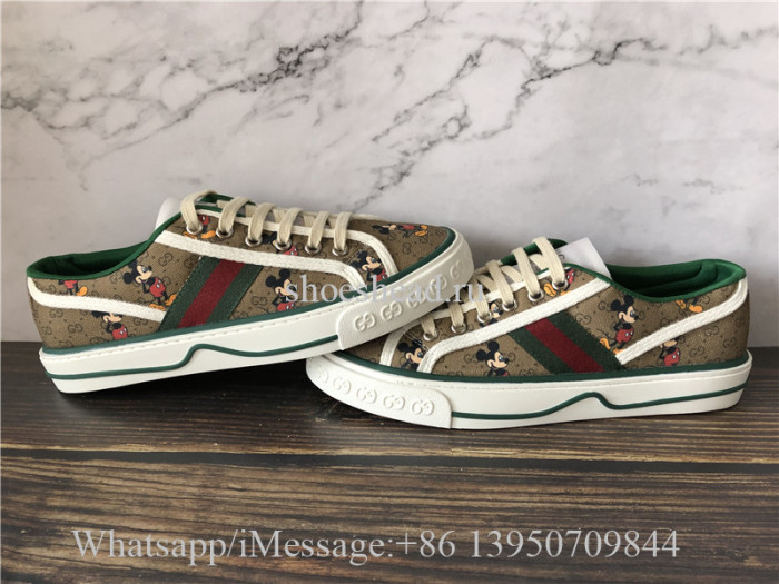 Super Quality Disney x Gucci Ace Embroidered Shoes Mickey Mouse