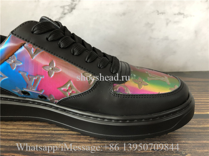 Super Quality Louis Vuitton Low Top Trainer Black Multicolor