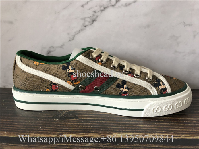 Super Quality Disney x Gucci Ace Embroidered Shoes Mickey Mouse
