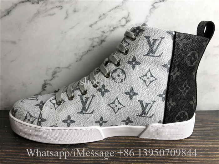 Louis Vuitton Tattoo High Top Sneaker Boot Grey Black