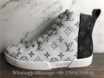 Louis Vuitton Tattoo High Top Sneaker Boot Grey Black