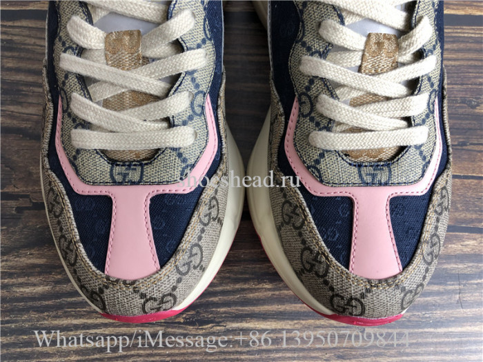Super Quality Gucci GG Rhyton Vintage Ebony Sneaker