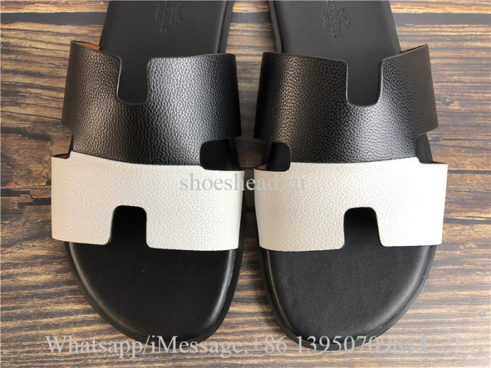 Hermes Slide Black White
