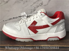 Off White White & Red Out Office Sneakers