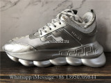 Versace Chain Reaction Baroque-print Sneakers Silver