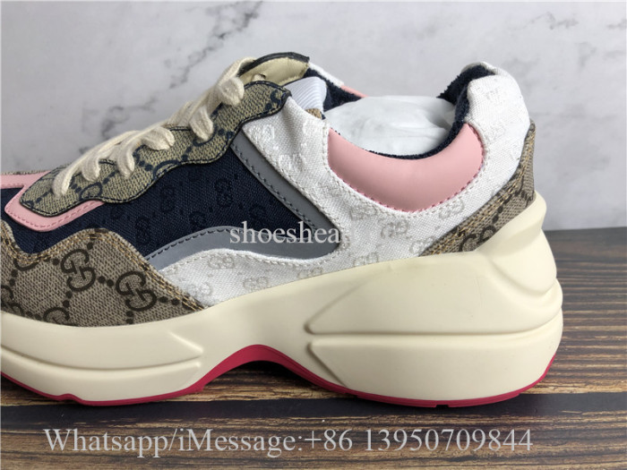 Super Quality Gucci GG Rhyton Vintage Ebony Sneaker