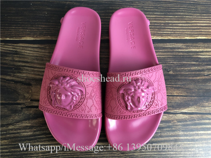 Versace Rubber Medusa Palazzo Slide Pink