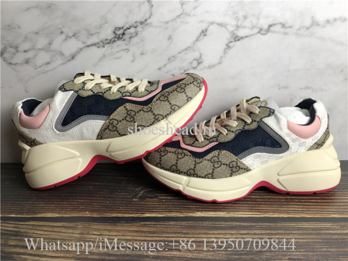 Super Quality Gucci GG Rhyton Vintage Ebony Sneaker