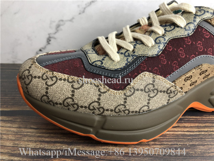 Super Quality Gucci GG Rhyton Vintage Brown Ebony Sneaker
