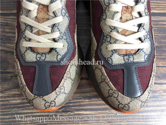 Super Quality Gucci GG Rhyton Vintage Brown Ebony Sneaker