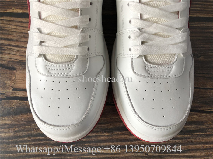 Off White White & Red Out Office Sneakers