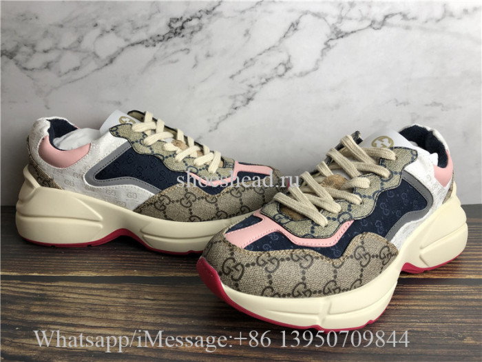 Super Quality Gucci GG Rhyton Vintage Ebony Sneaker