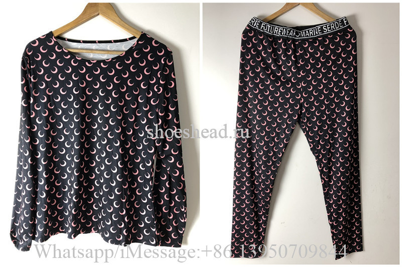 Marine Serre Bodysuit Set Black Pink
