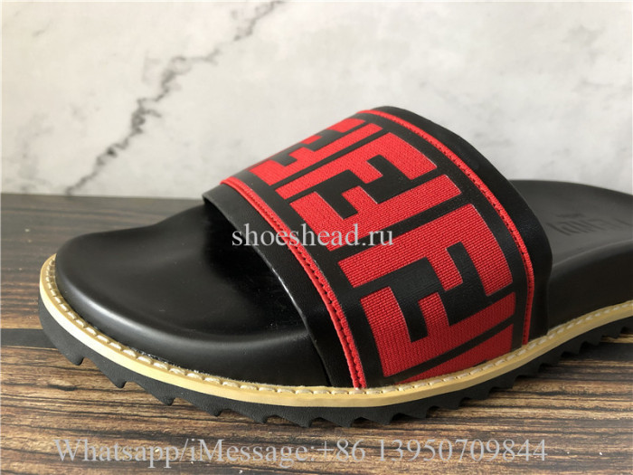 Fendi Slide Black Red
