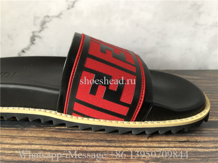 Fendi Slide Black Red