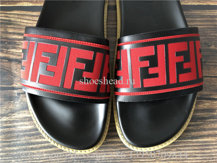 Fendi Slide Black Red