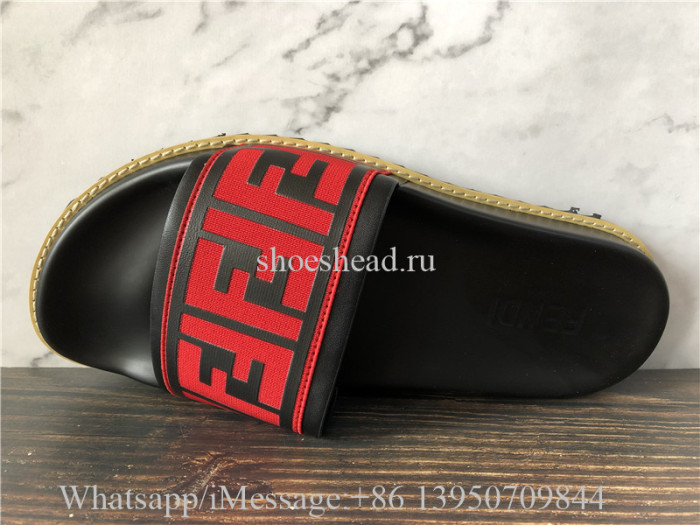 Fendi Slide Black Red