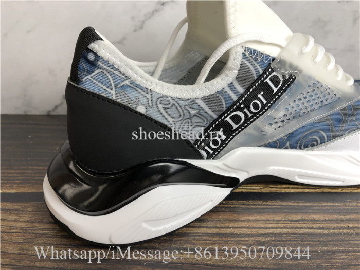 Dior D-Connect Sneaker Indigo Blue Dior Palms Printed