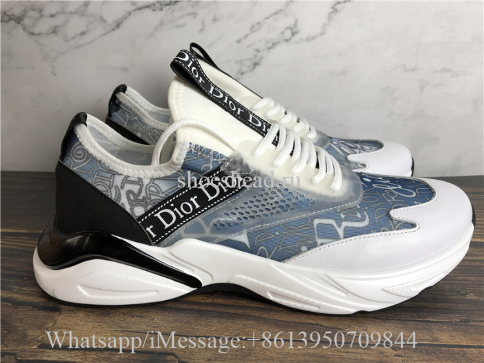 Dior D-Connect Sneaker Indigo Blue Dior Palms Printed