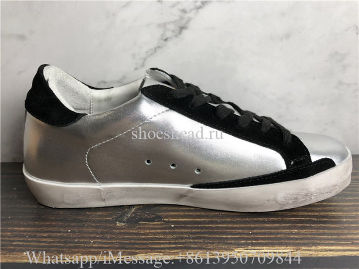 Golden Goose Deluxe Superstar Sneaker Silver Black