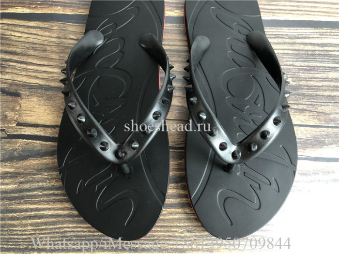 Christian Louboutin Loubi Spike Rubber Pool Sandals