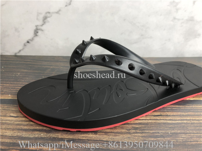 Christian Louboutin Loubi Spike Rubber Pool Sandals