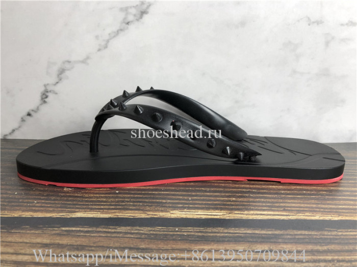 Christian Louboutin Loubi Spike Rubber Pool Sandals
