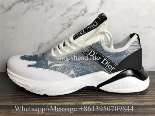 Dior D-Connect Sneaker Indigo Blue Dior Palms Printed