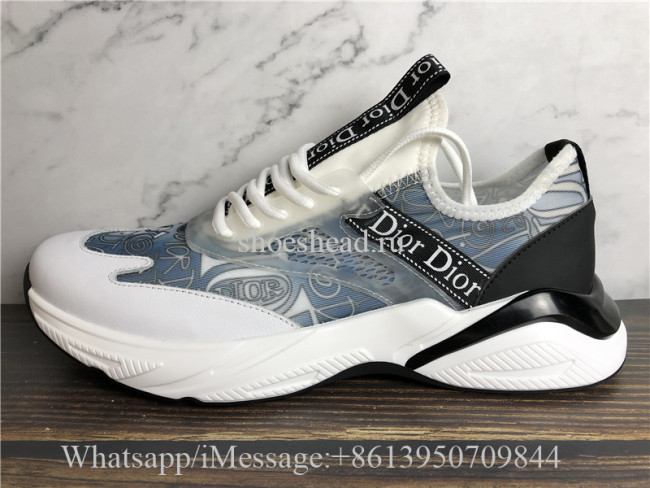 Dior D-Connect Sneaker Indigo Blue Dior Palms Printed