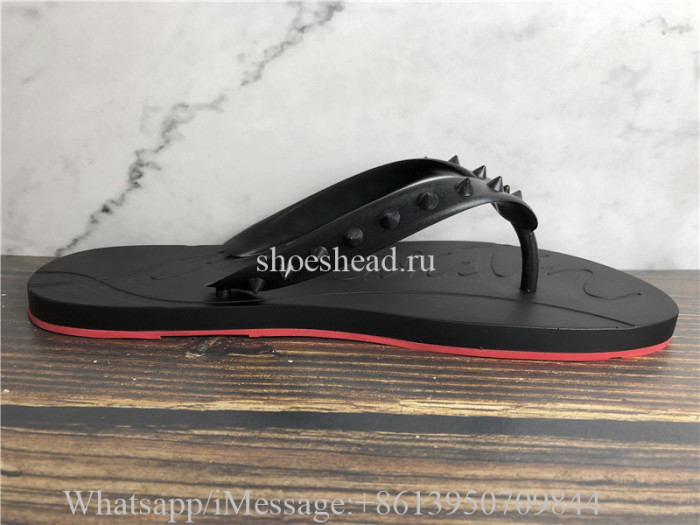 Christian Louboutin Loubi Spike Rubber Pool Sandals