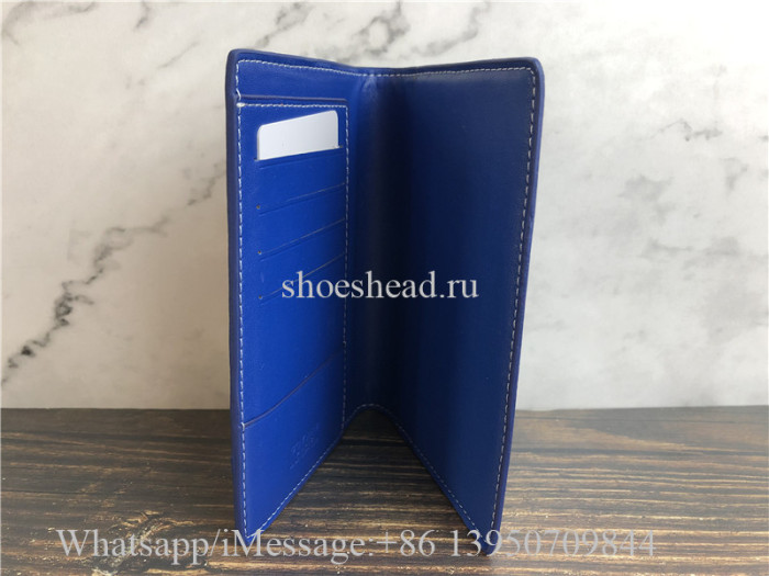 Goyard Passport CardHolder Coated Canvas Blue