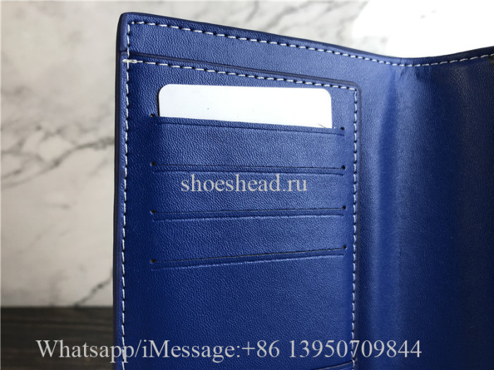 Goyard Passport CardHolder Coated Canvas Blue