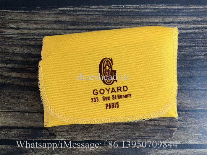 Goyard Yellow Ine Coated Canvas And Leather Saint Sulpice Card Holder