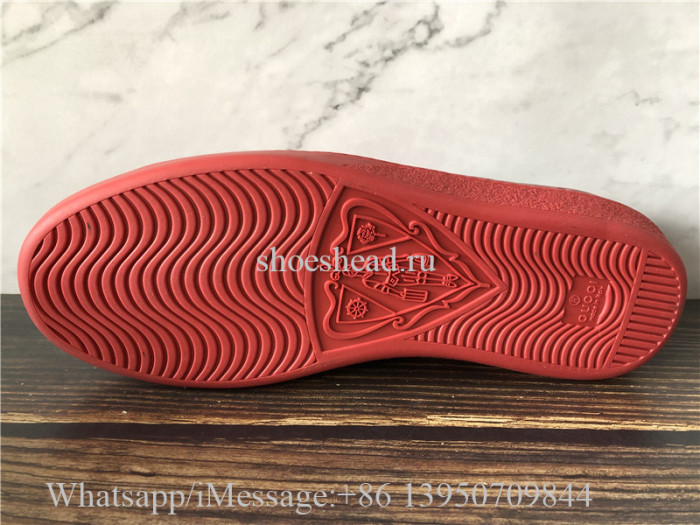 Super Quality Gucci Ace Embroidered Sneaker Red