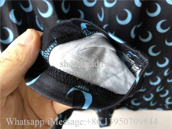 Marine Serre Bodysuit Set Black Blue
