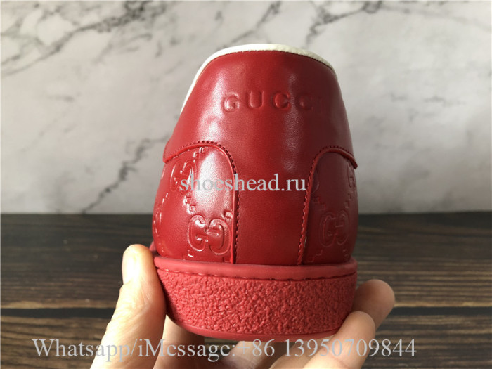 Super Quality Gucci Ace Embroidered Sneaker Red