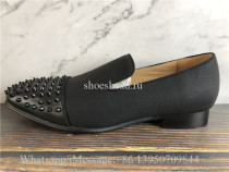 Christian Louboutin Spike Dess Shoes Loafer Black