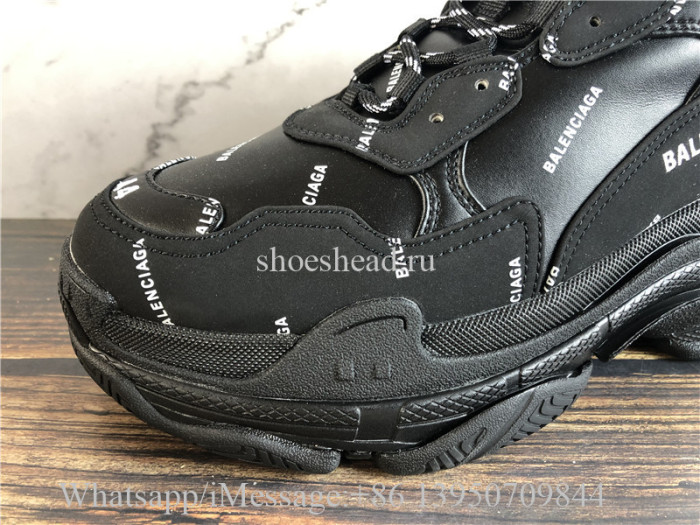Balenciaga Triple S Sneaker In Black And White Double