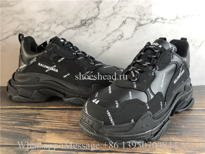 Balenciaga Triple S Sneaker In Black And White Double