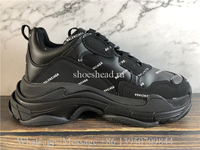 Balenciaga Triple S Sneaker In Black And White Double